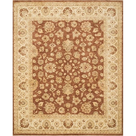 Loloi 4 ft. x 6 ft. Majestic Rectangular Shape Hand Knotted Area Rug- Rust and Ivory MAJEMM-07RUIV4060